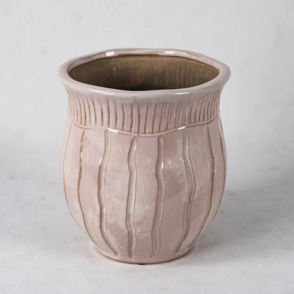 wholesale pink dual-textured ceramic planters (5)