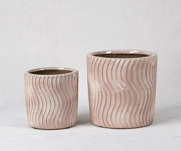 wholesale pink wave texture ceramic pots (4)