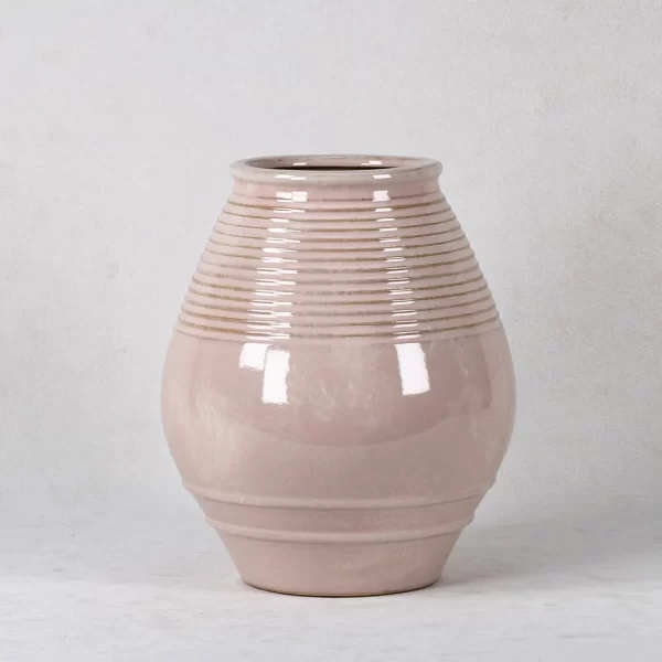 wholesale textured soft pink ceramic vases (3)