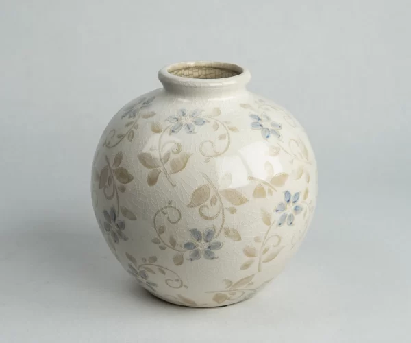 bulk floral vases with crackle glaze (2)