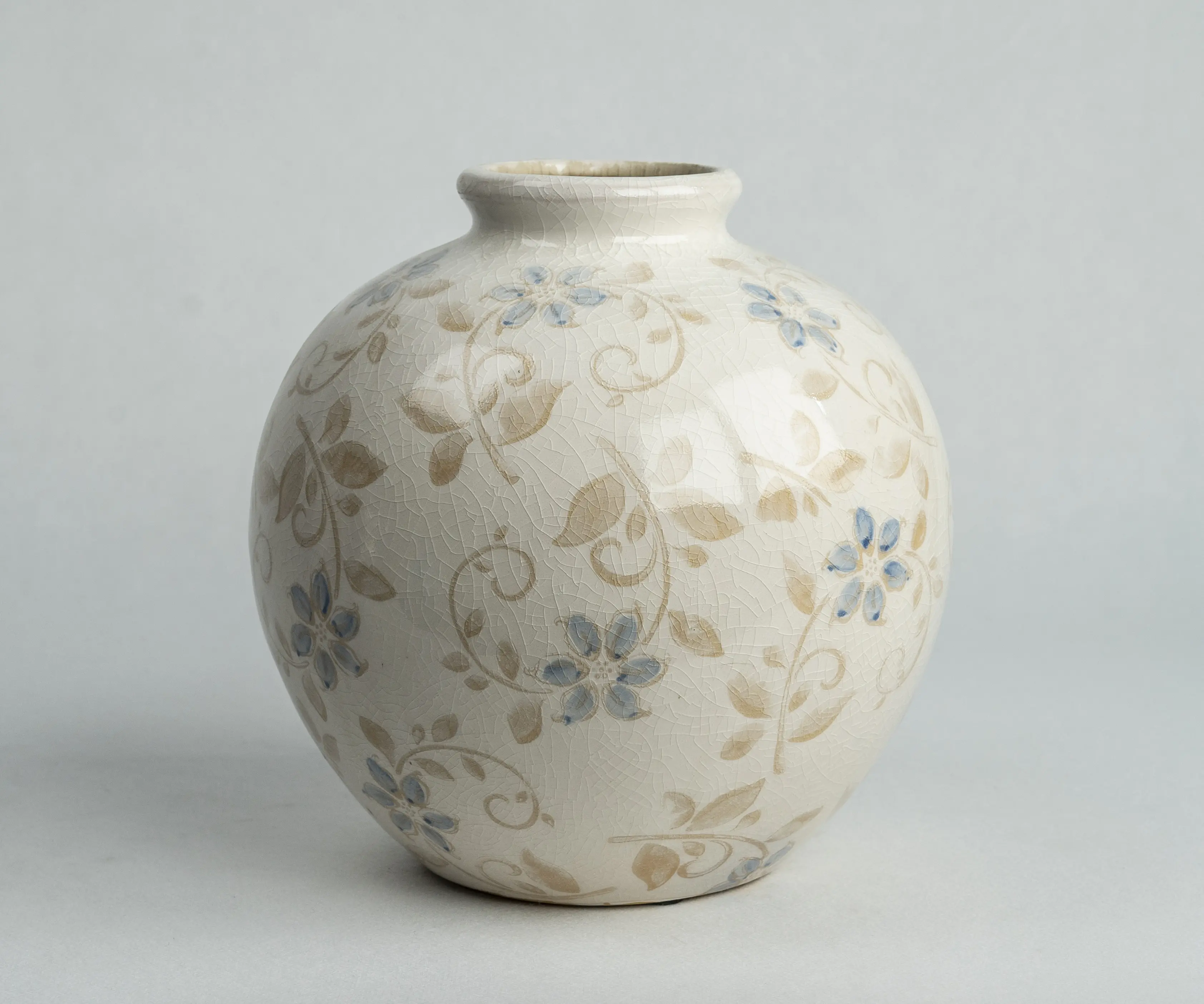 bulk floral vases with crackle glaze (3)