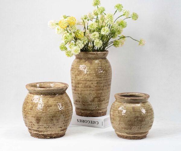 Wholesale Terra Cotta Plant Pot - Vertical Textures & Natural Patina