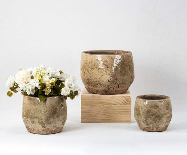 Wholesale Terra Cotta Plant Pot - Vertical Textures & Natural Patina