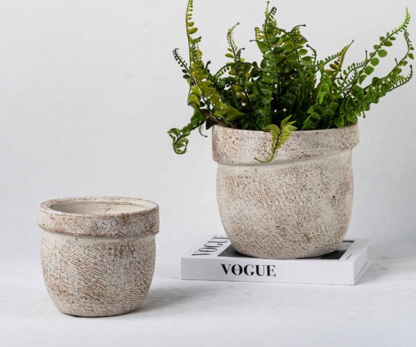 Wholesale Terra Cotta Plant Pots - Vertical Textures & Natural Patina