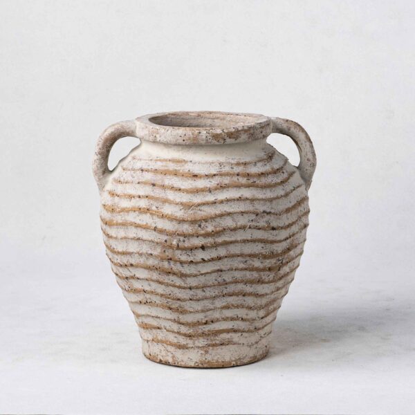 Wholesale Terra Cotta Plant Vases - Vertical Textures & Natural Patina