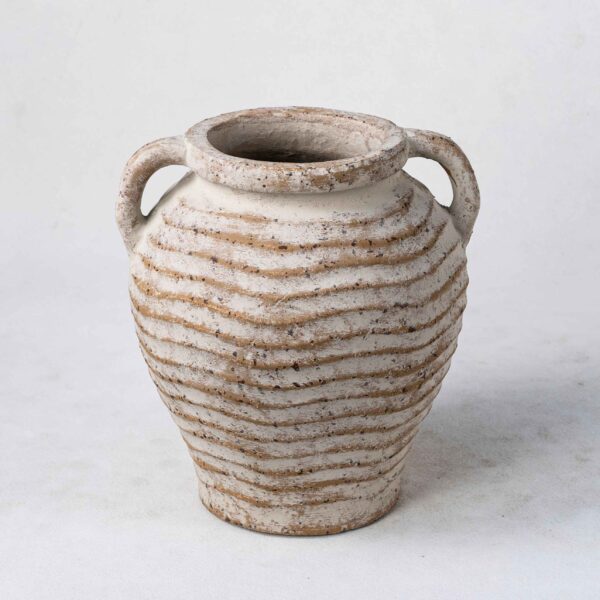 Wholesale Terra Cotta Plant Vases - Vertical Textures & Natural Patina