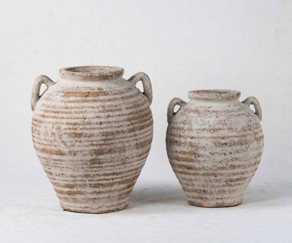 Wholesale Terra Cotta Plant Vases - Vertical Textures & Natural Patina