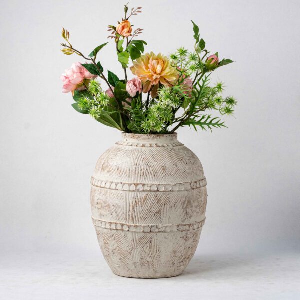 Wholesale Terra Cotta Plant Vases - Vertical Textures & Natural Patina