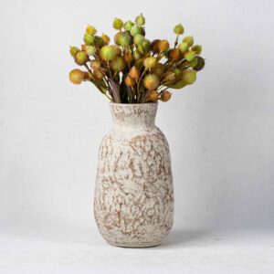 Wholesale Ceramic Plant Vases - Vertical Textures & Natural Patina
