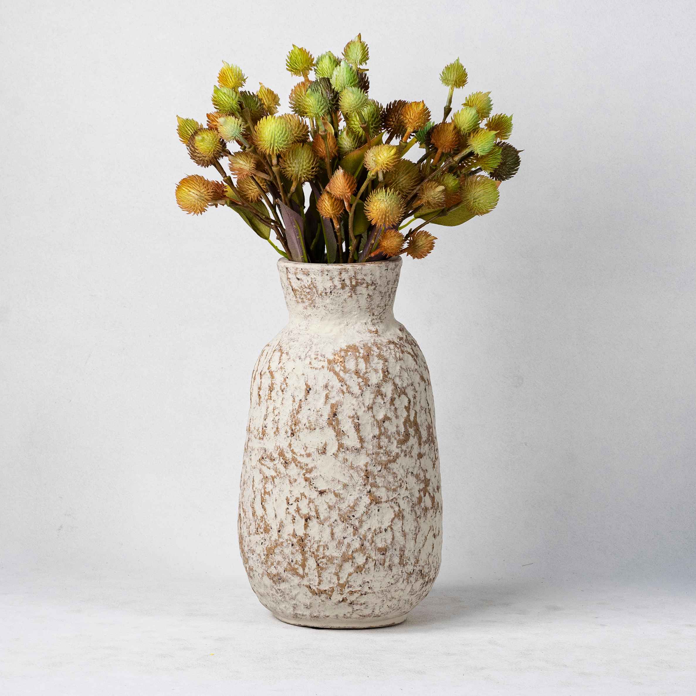 Wholesale Ceramic Plant Vases - Vertical Textures & Natural Patina
