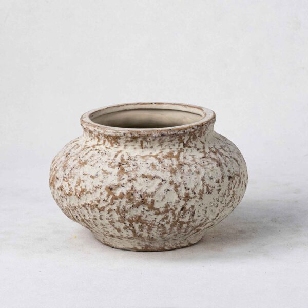 Wholesale Ceramic Plant Vases - Vertical Textures & Natural Patina