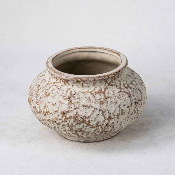 Wholesale Ceramic Plant Vases - Vertical Textures & Natural Patina